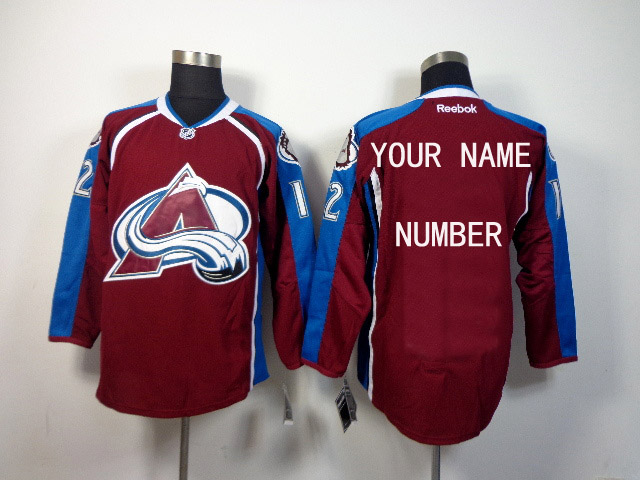 NHL Colorado Avalanche Customized red Jersey